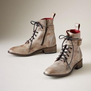 Bed Stu Era Boots Gray Leather 8